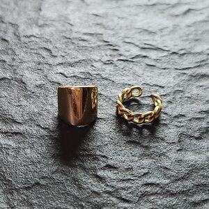 24 KT Plated Sterling Silver Ear Cuffs